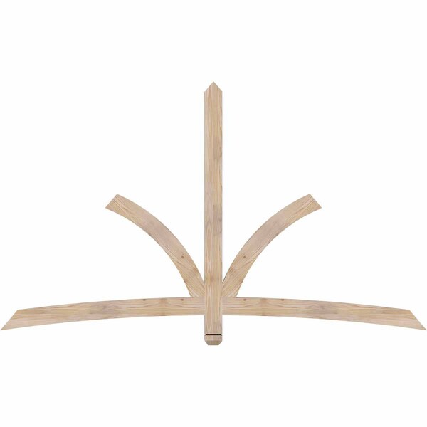 Ekena Millwork Davenport Smooth Timber Gable Bracket, Douglas Fir, 84"W x 49"H x 1 1/2"D x 3 1/2"F, 14/12 Pitch GBW084X49X0204DAV00SDF - main